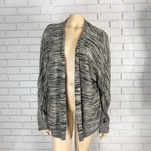 Eileen Fisher Space Dye Open Front Cardigan Marled Knit Oversized Sweater | XL